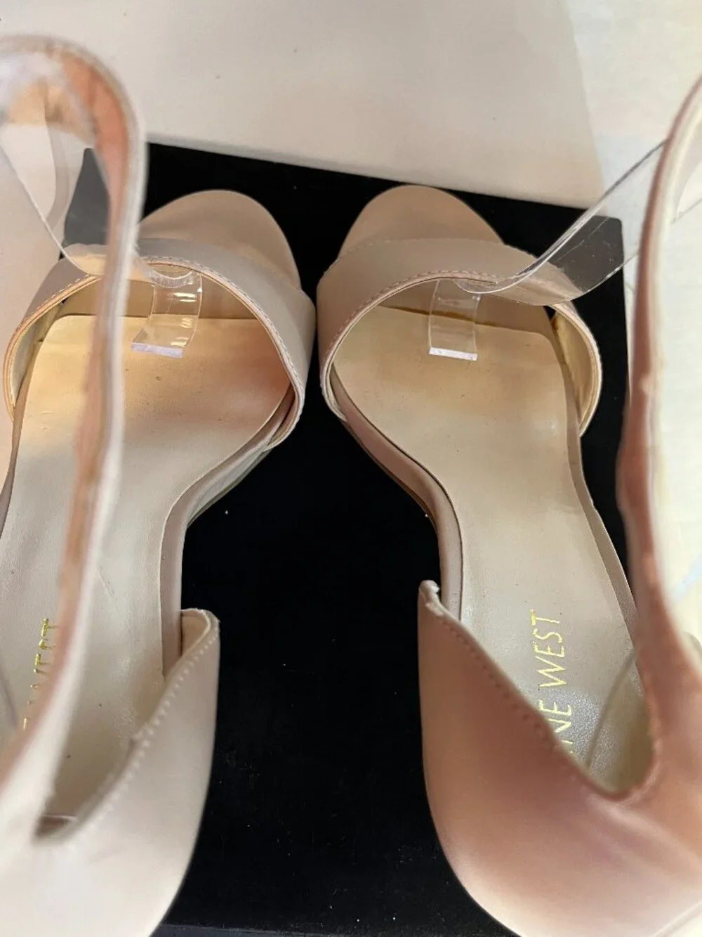 Nine West Nude Ankle Strap Stiletto Sandals Open Toe Dress Heels Women’s 8M